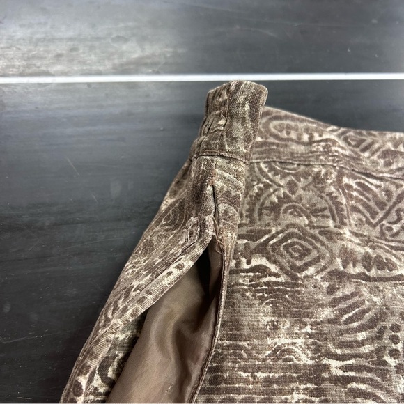 Coldwater Creek XL Linen Blend Soft Wash Ankle Length Pants Batik Design AS-IS - Picture 10 of 16